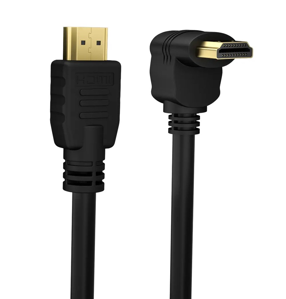 Cavo HDMI™ High Speed con Ethernet A/A M/M Angolato 90° 2m TECHLY - immagine 3