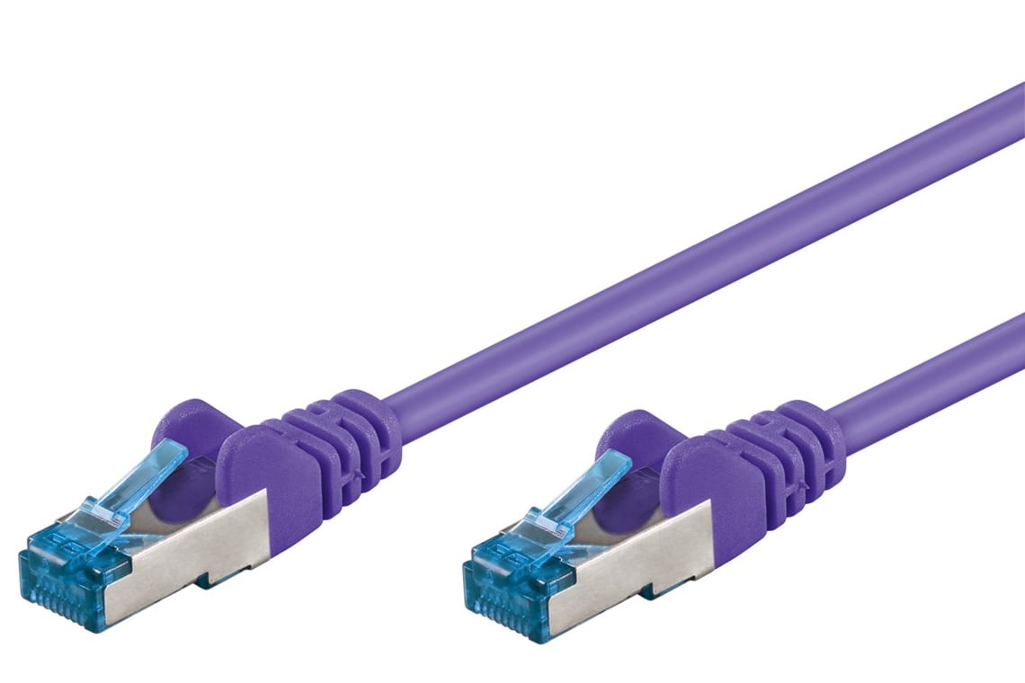 Cavo di Rete Patch in Rame Cat. 6A S/FTP LSZH 1 m Viola GOOBAY - immagine 2