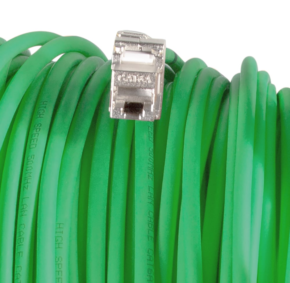 Cavo Patch Cat.7 Plug RJ45 S/FTP PUR con Avvolgicavo 60m Verde LOGILINK - immagine 4