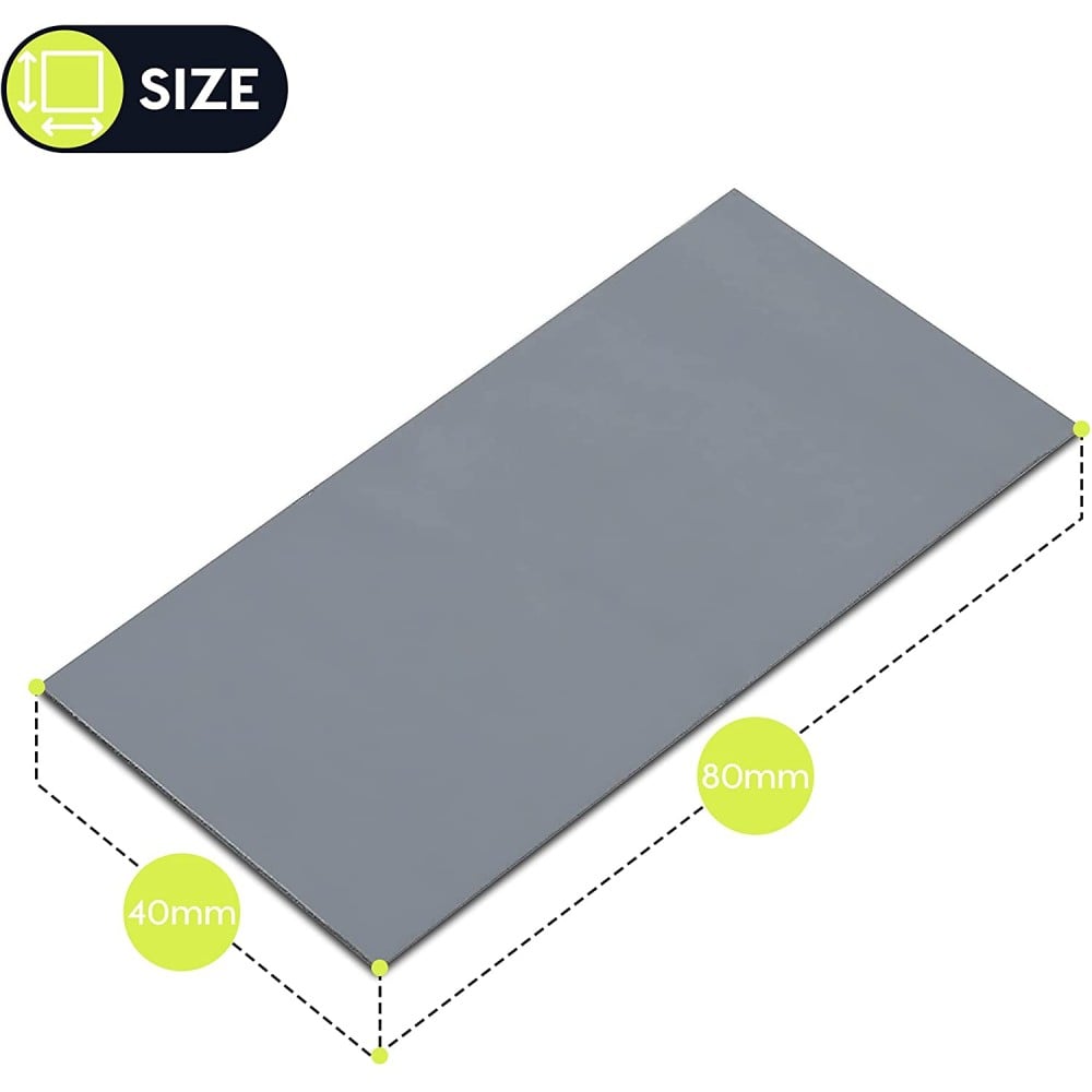 2x Gomma Termoconduttiva 80x40x1.5 mm, TP-VP01-C GELID SOLUTIONS - immagine 4