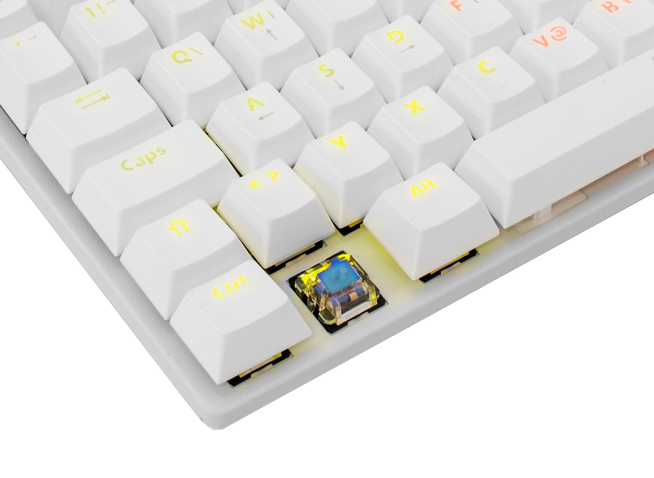 Tastiera Gaming Meccanica USB Anti Ghosting RGB LED 87 Tasti Bianco, Commandos WHITE SHARK - immagine 4