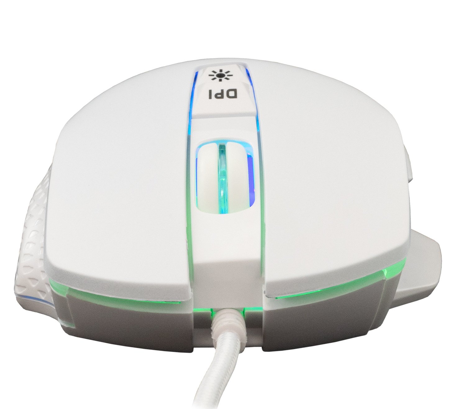 Mouse Ottico Gaming LED RGB con Cavo USB 6400 dpi Bianco, GARETH WHITE SHARK - immagine 4