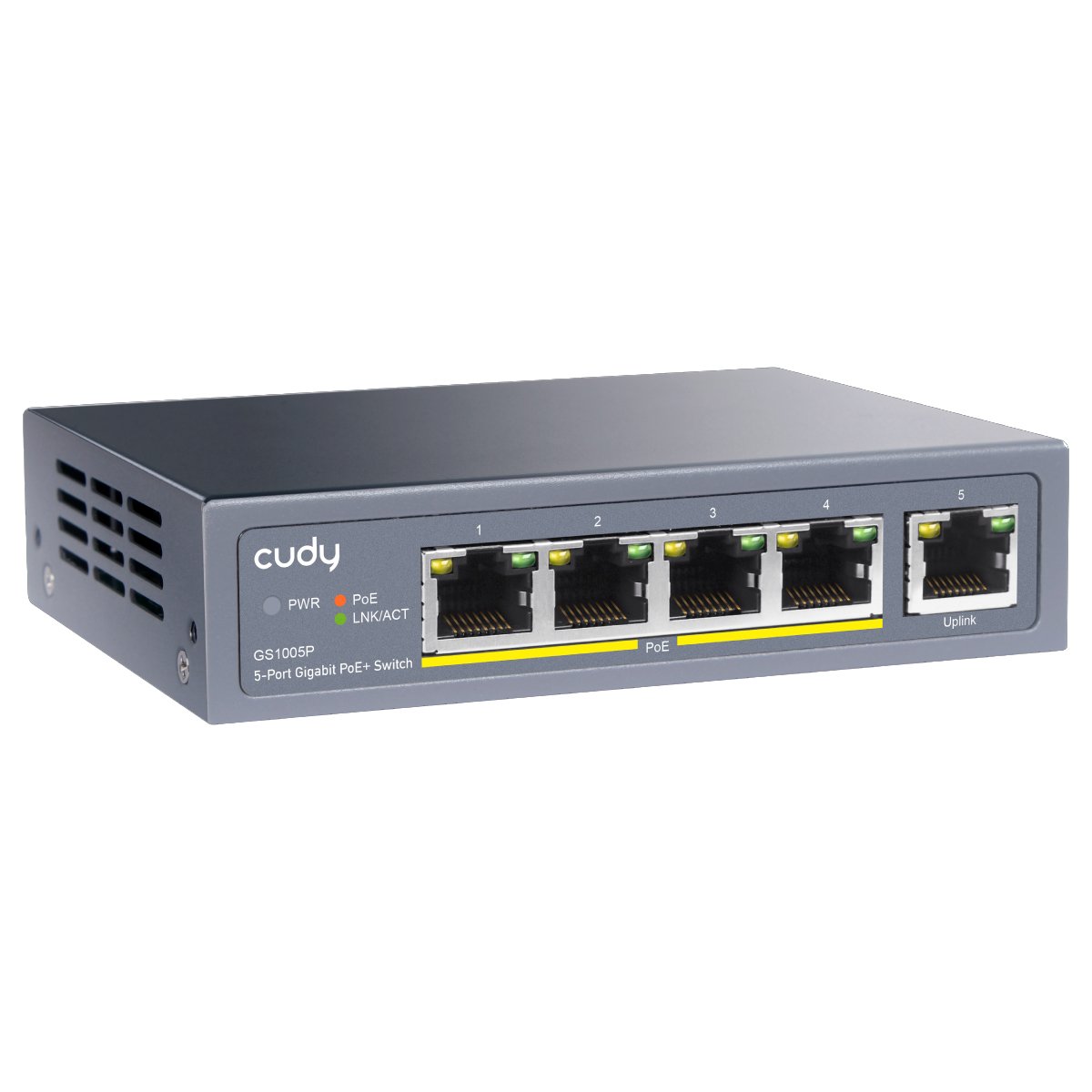 Unmanaged Switch Gigabit POE+ 5 porte, GS1005P CUDY - immagine 4