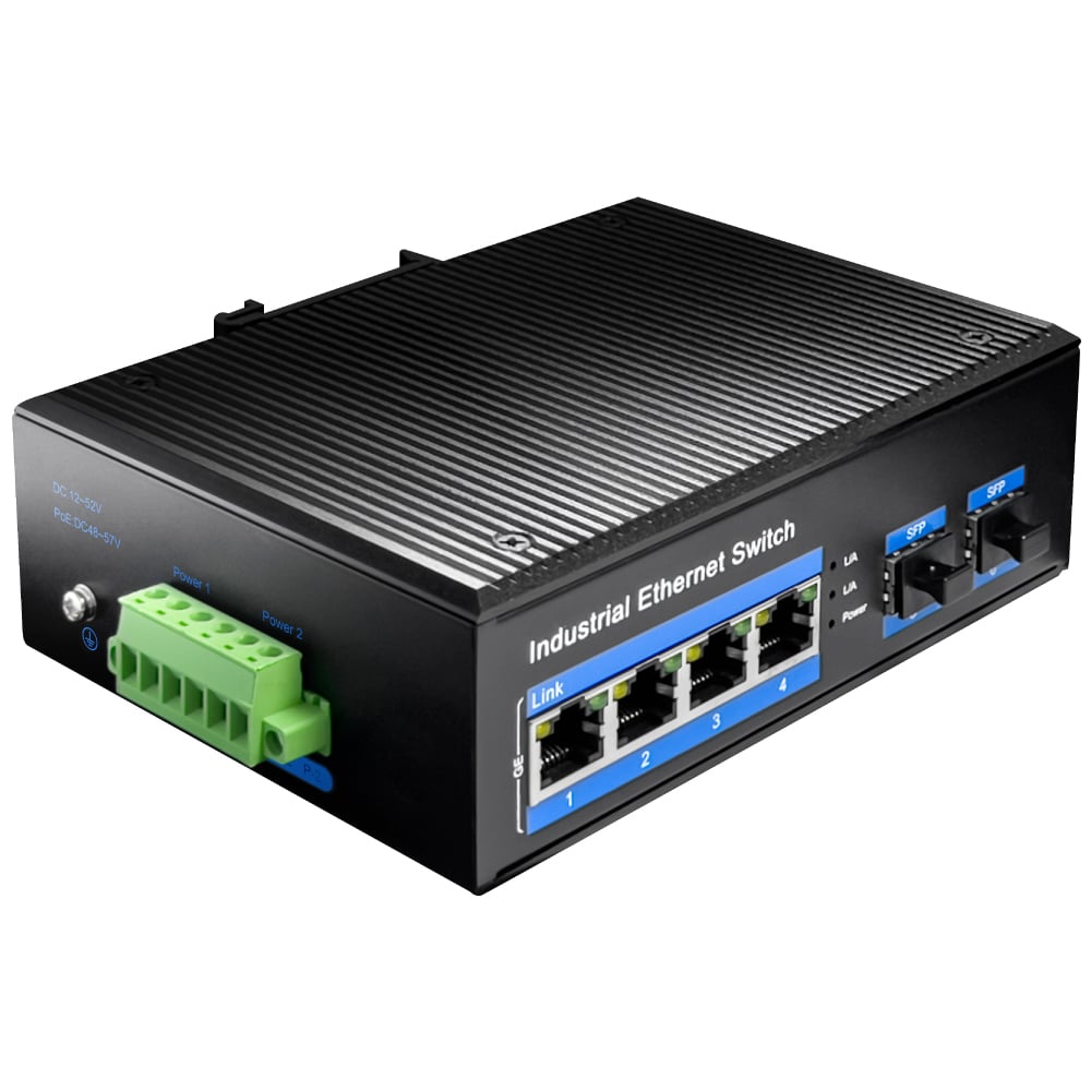 Switch Industriale Gigabit 4 Porte con 2 slot SFP, IG1004S2 CUDY - immagine 3