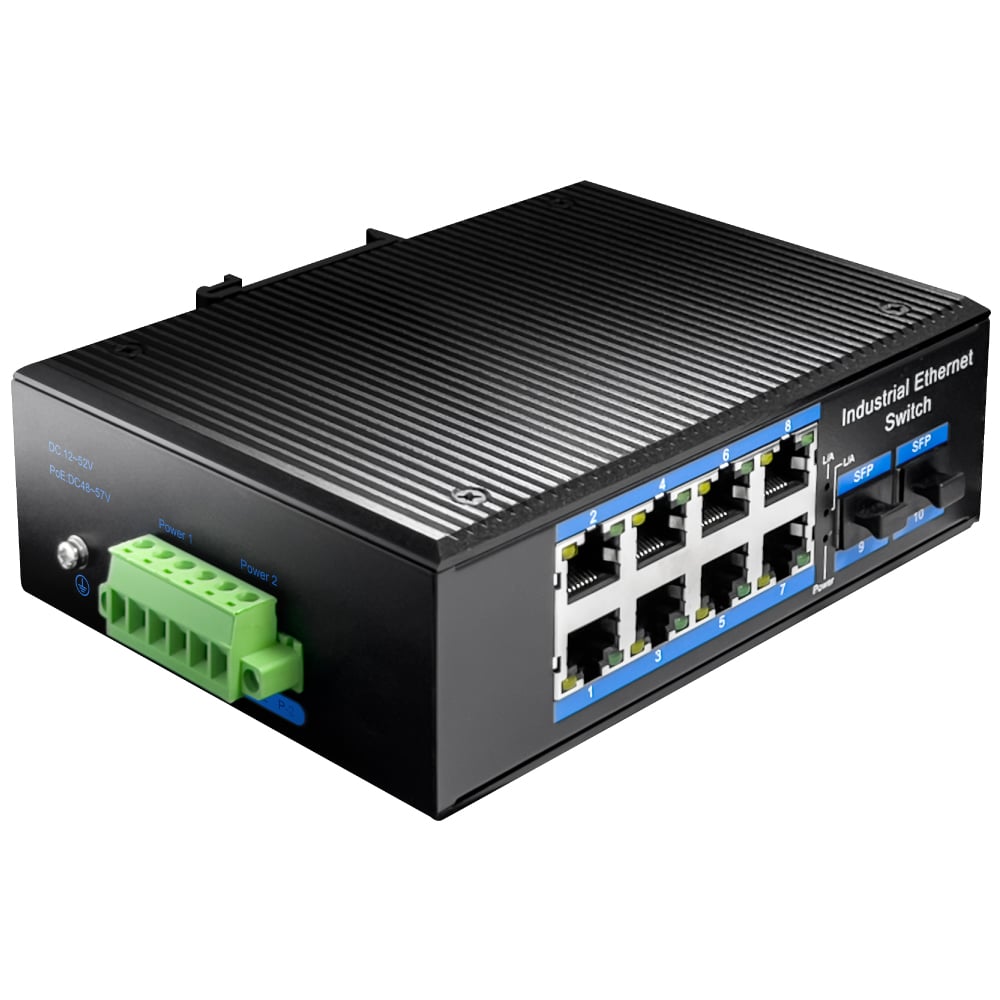 Switch Industriale Gigabit 8 Porte con 2 slot SFP, IG1008S2 CUDY - immagine 3