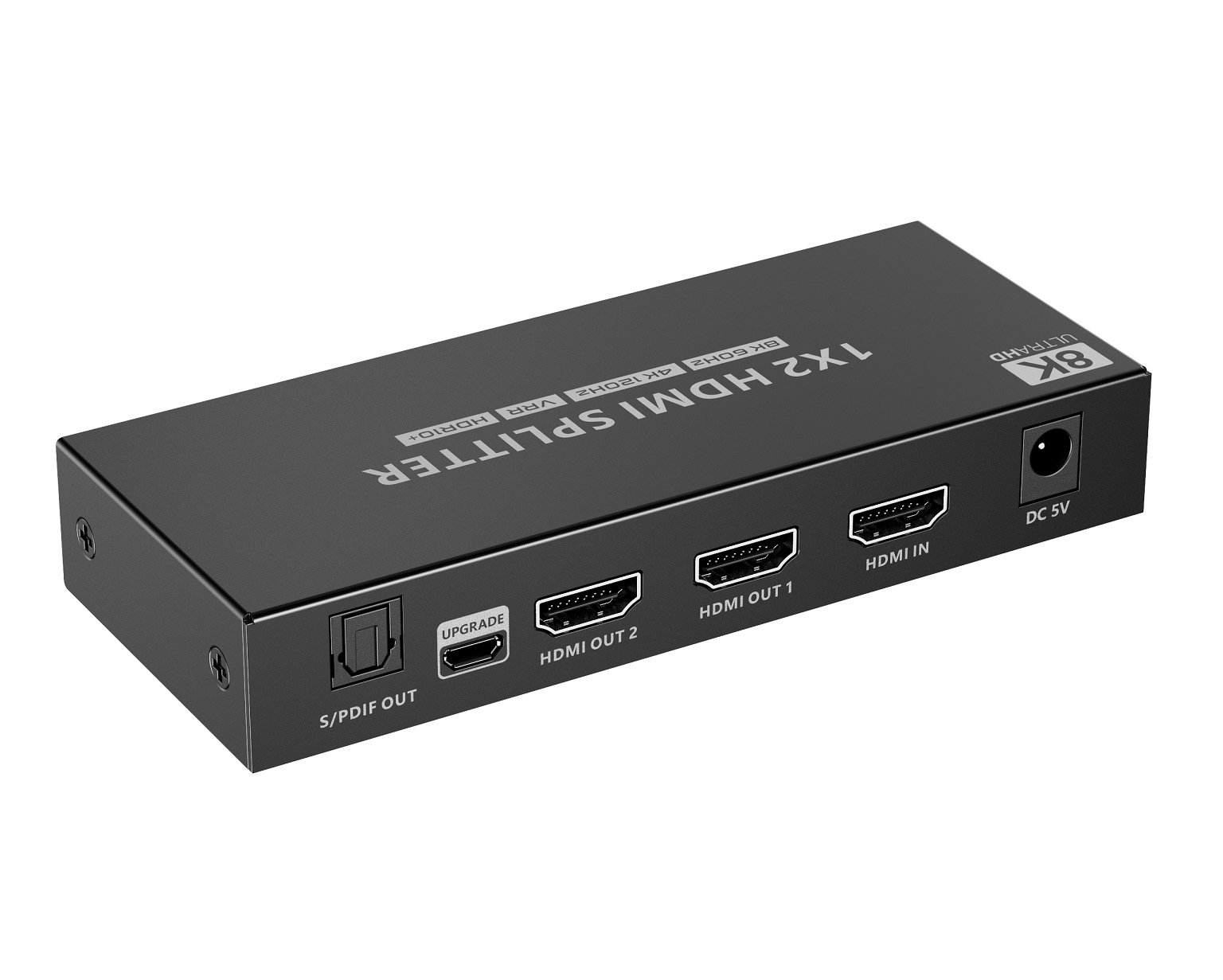 Splitter HDMI 8K UHD 3D 60Hz 2 vie CEC SPDIF Ottico TECHLY - immagine 4