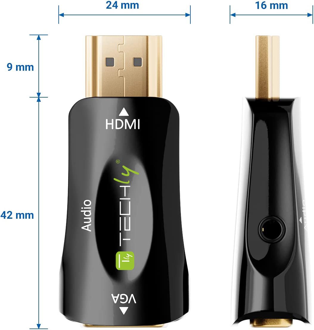 Mini Adattatore da HDMI a VGA con Audio TECHLY - immagine 4