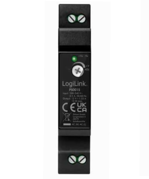 Alimentatore su Guida DIN 12V 1,25A 15W LOGILINK - immagine 3