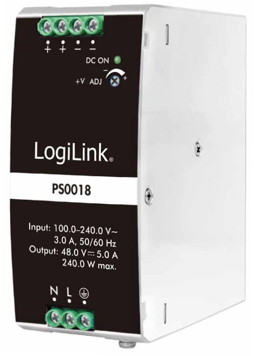 Alimentatore su Guida DIN 48V 5A 240W LOGILINK - immagine 3