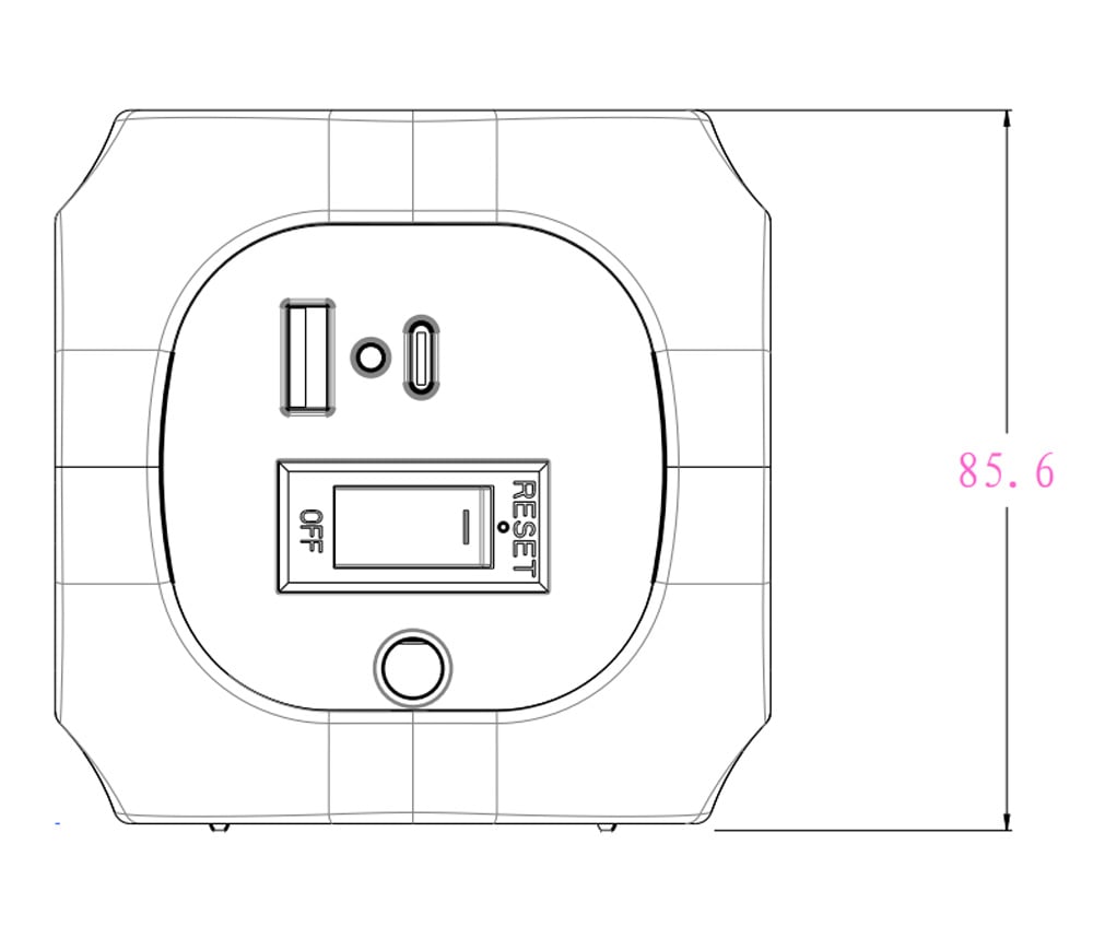 Multipresa a Cubo 4 Posti con USB-A e USB-C™ QC3.0 e Ricarica Wireless TECHLY - immagine 3