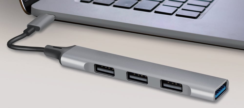 Hub USB 3.0 Ultra Slim a 4 Porte Ingresso USB-C™ LOGILINK - immagine 3