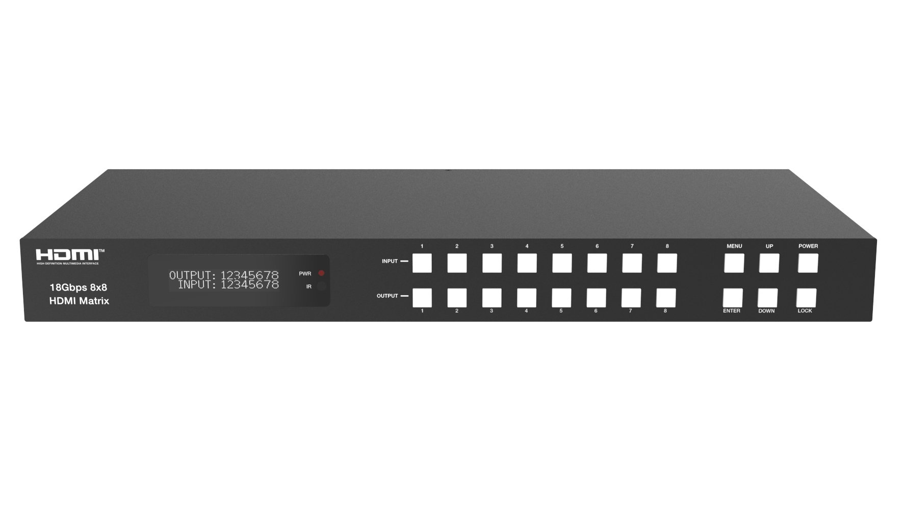 Matrix Swtich HDMI 2.0 8x8 18Gbps 4k@60Hz TECHLY - immagine 3