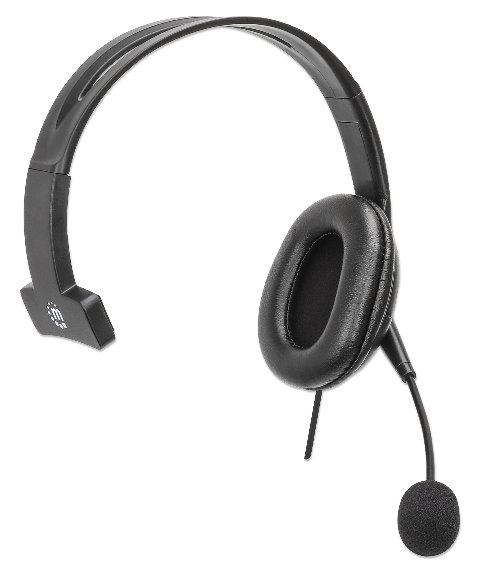 Cuffia Mono USB con Microfono Reversibile Cavo 2m MANHATTAN - immagine 4