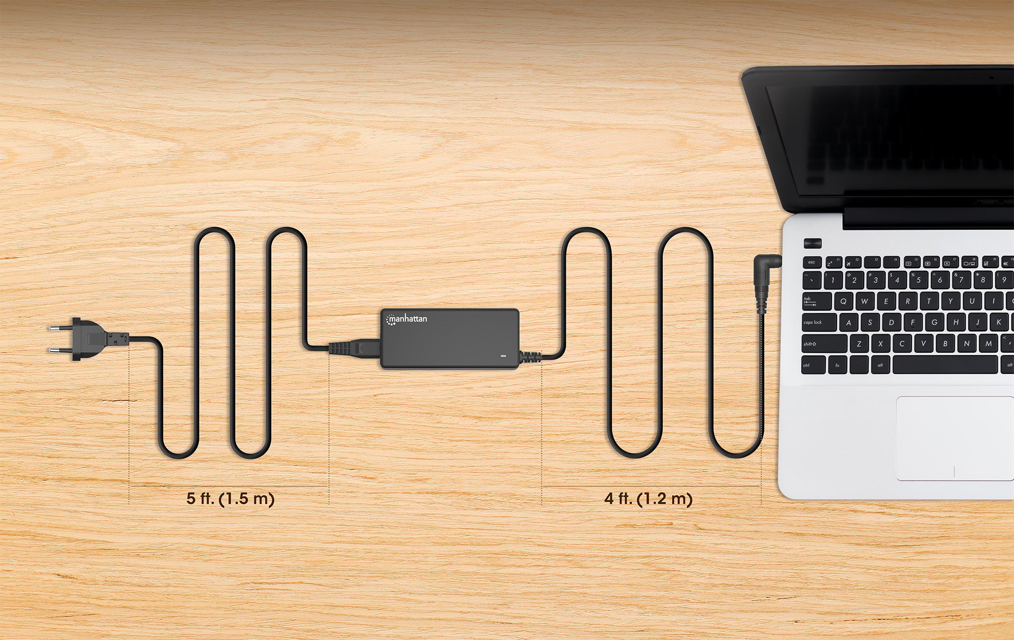 Caricatore Universale AC per Laptop 65W MANHATTAN - immagine 4
