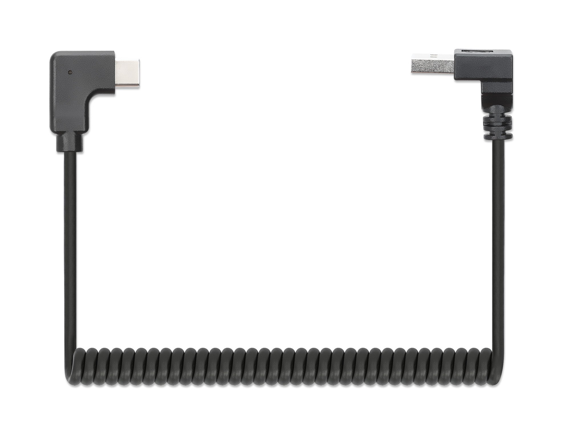 Cavo di Ricarica USB-A a USB-C™ 1m Spiralato Nero MANHATTAN - immagine 4
