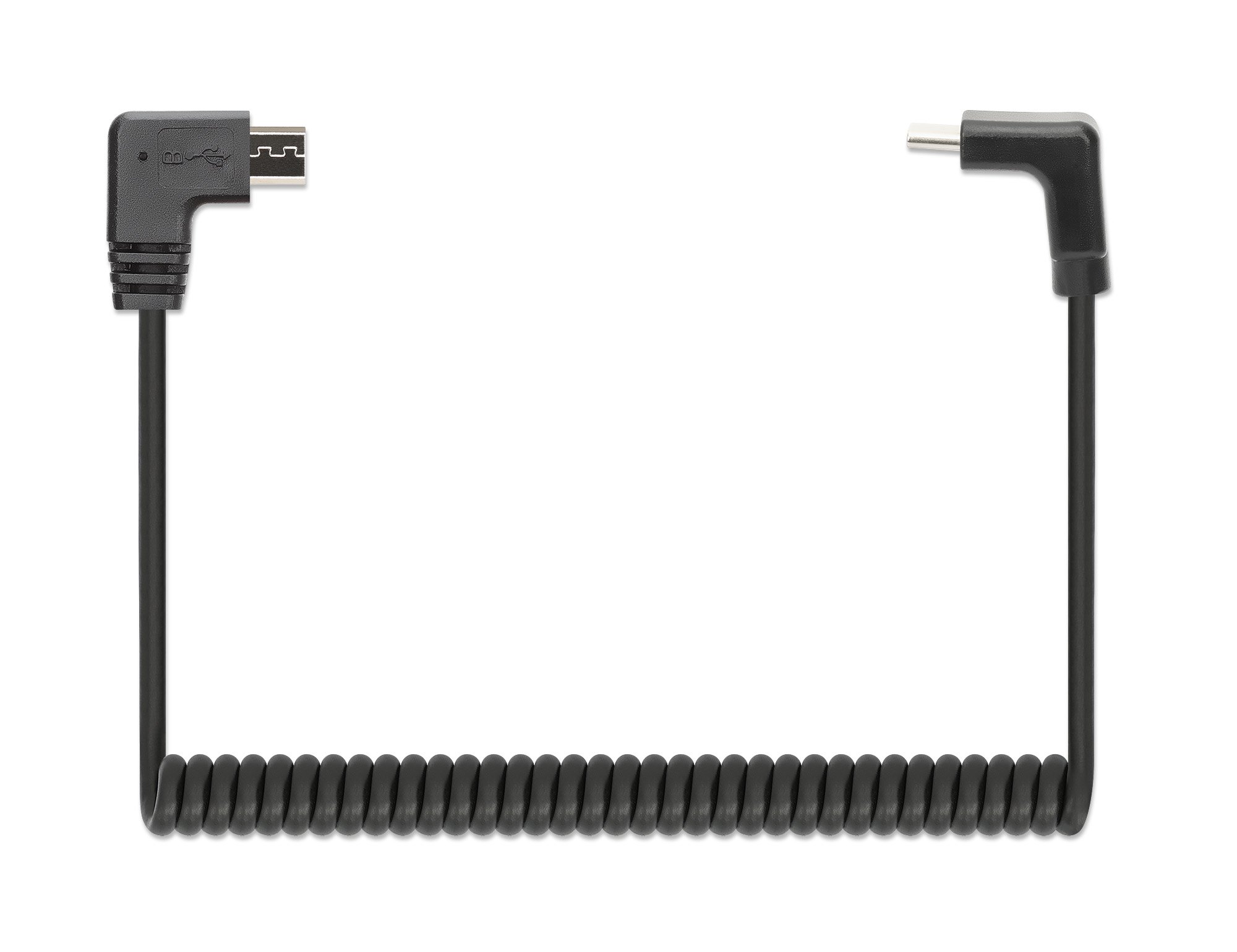 Cavo di Ricarica USB-C™ a Micro-USB 1m Spiralato Nero MANHATTAN - immagine 4
