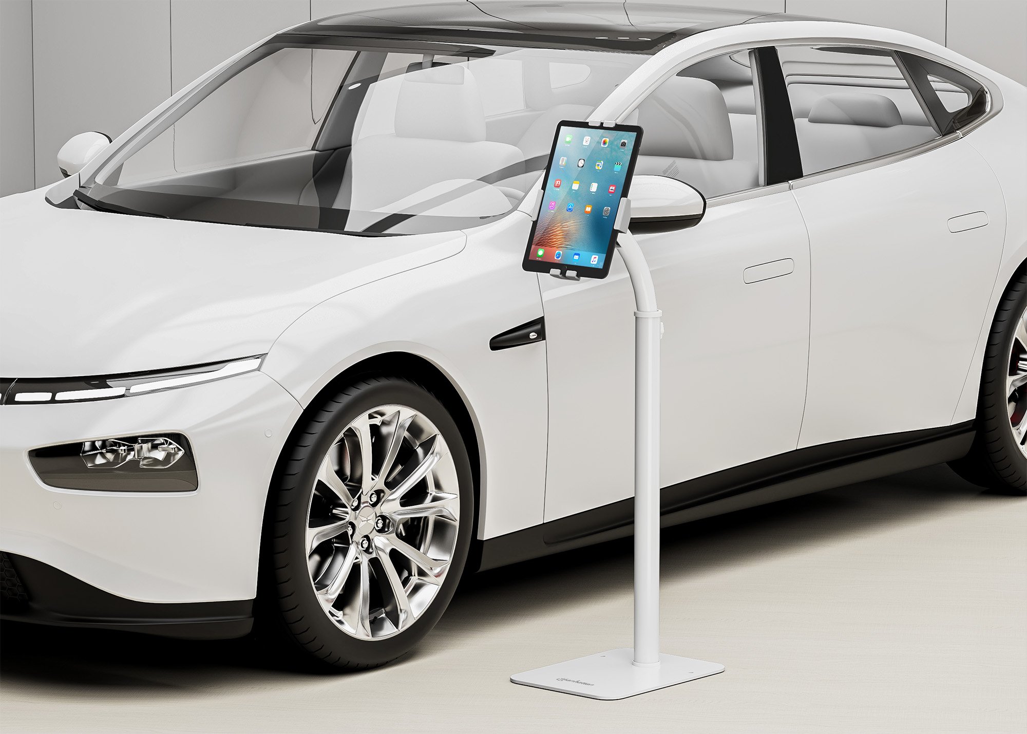 Supporto da Pavimento Antifurto per Tablet 7,9-11'' con Rotazione 360° MANHATTAN - immagine 2