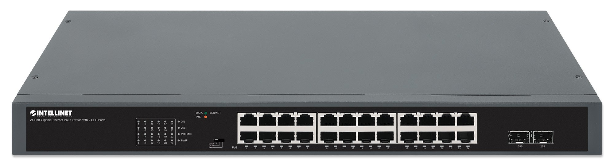 Gigabit Ethernet Switch 24-Porte PoE+ con 2 porte SFP INTELLINET - immagine 4