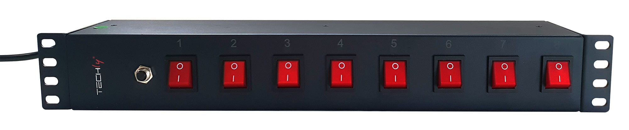 Multipresa a 8 Posti da Rack 19'' con 8 Interruttori Luminosi 1,5U TECHLY PROFESSIONAL - immagine 4