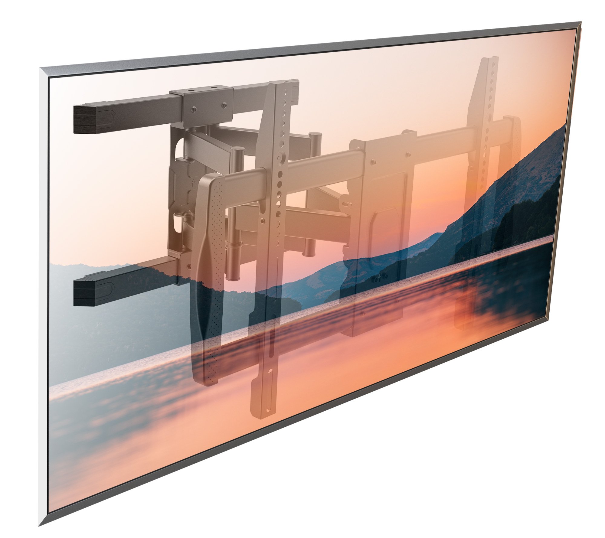 Staffa a Muro con Doppio Braccio per TV LCD 42-75'' Full-Motion TECHLY - immagine 4