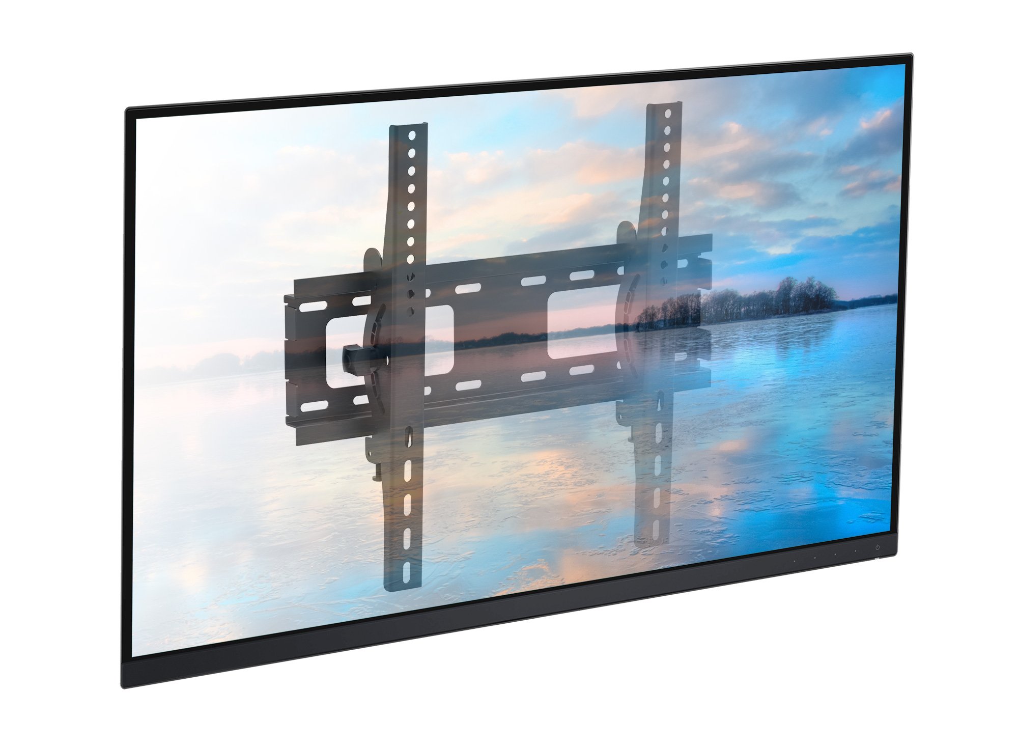 Supporto a Muro per TV LED LCD 23-55'' Inclinabile Nero TECHLY - immagine 3