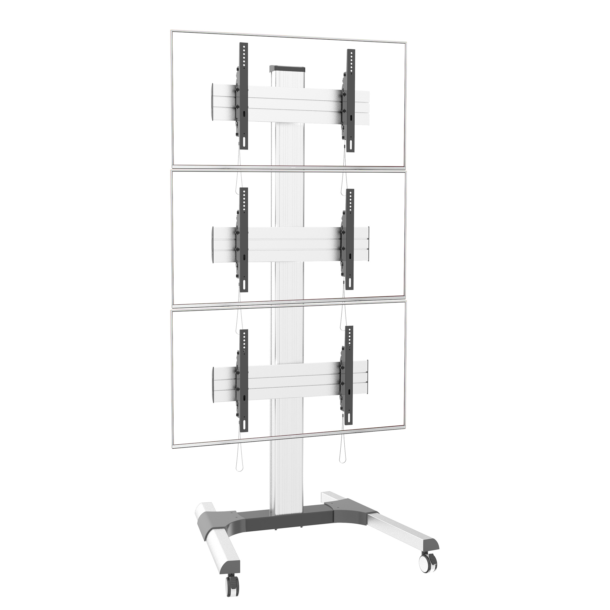 Supporto a Pavimento per 3 TV LCD/LED 32-55'' per Video Wall TECHLY - immagine 3