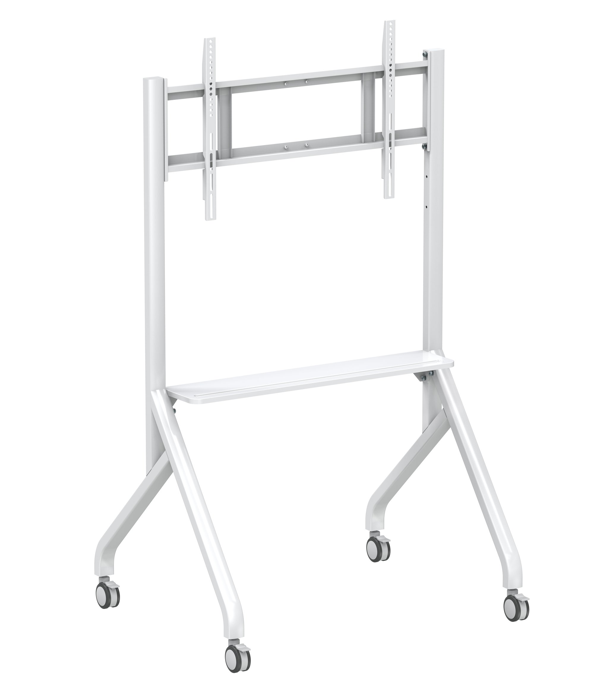 Supporto Mobile da Pavimento Multifunzione per TV LCD/LED/Plasma 55-86'' Bianco TECHLY - immagine 4