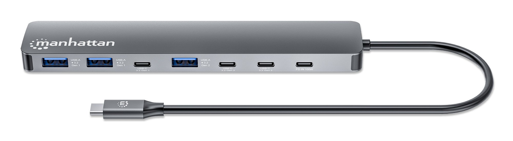 Hub 7 porte USB3.2 10G/5G 4x USB-C™ + 3x USB-A con Power Delivery MANHATTAN - immagine 5