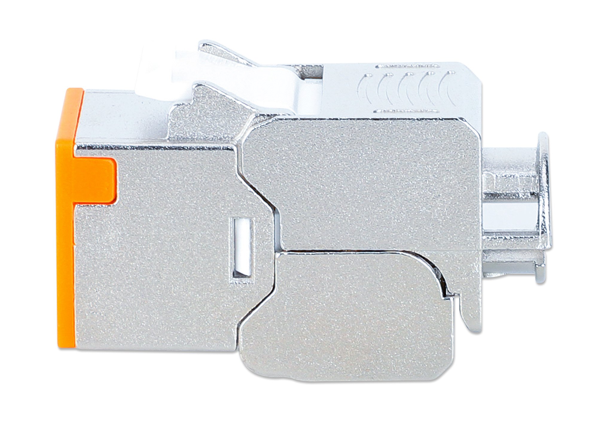 Frutto Keystone RJ45 Cat.6A 10G Slim STP Toolless Arancione INTELLINET - immagine 5