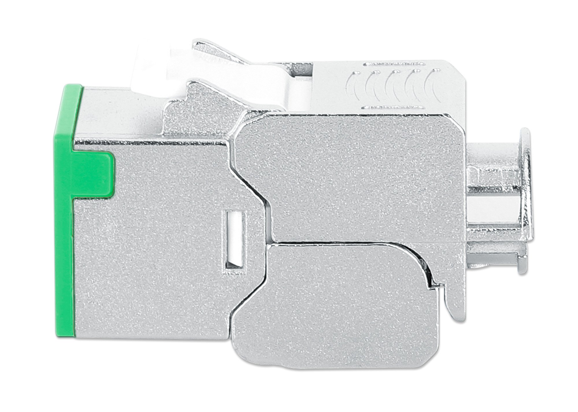 Frutto Keystone RJ45 Cat.6A 10G Slim STP Toolless Verde INTELLINET - immagine 5