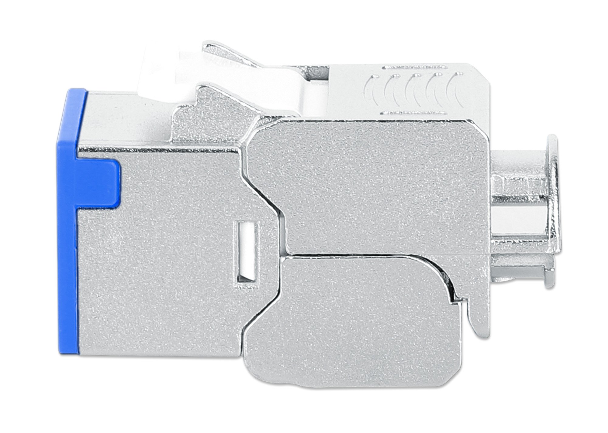 Frutto Keystone RJ45 Cat.6A 10G Slim STP Toolless Blu INTELLINET - immagine 5