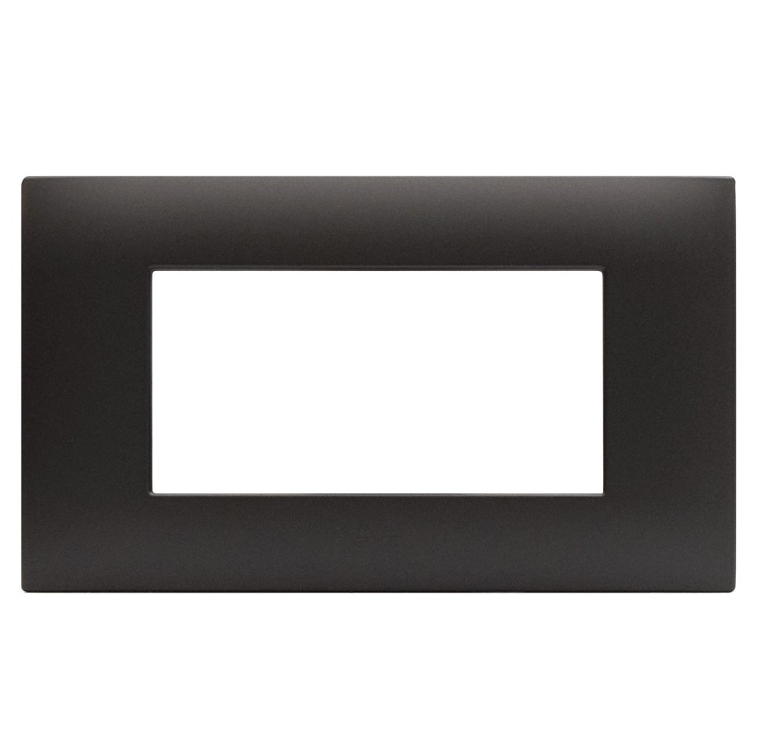 Placca Serie YOUNG 44 per Scatola Rettangolare 4 Moduli Grigio AVE