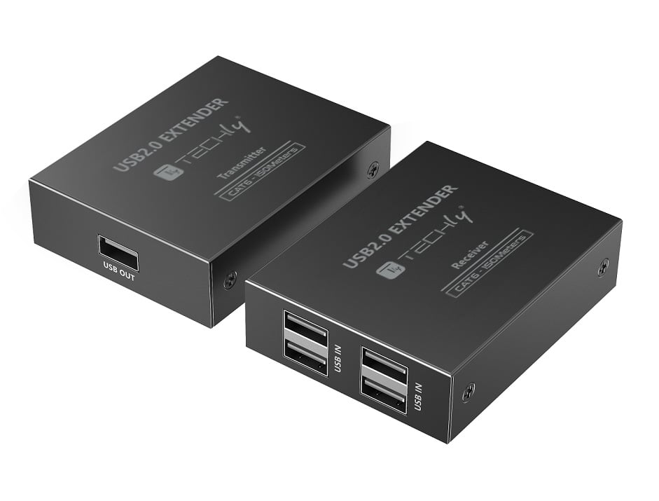 Extender USB 2.0 High-Speed 4 porte su cavo Cat.6 150m TECHLY