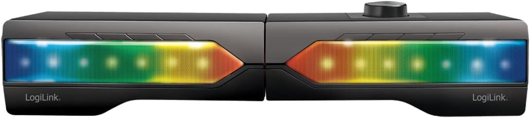 2 in 1 Gaming Sound System Soundbar e Speakers Bluetooth v5.0 Illuminazione RGB LOGILINK - immagine 8