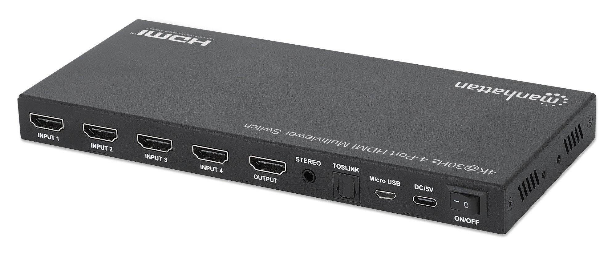 Switch Multiviewer HDMI 4K@30Hz 4x1 Nero MANHATTAN - immagine 9