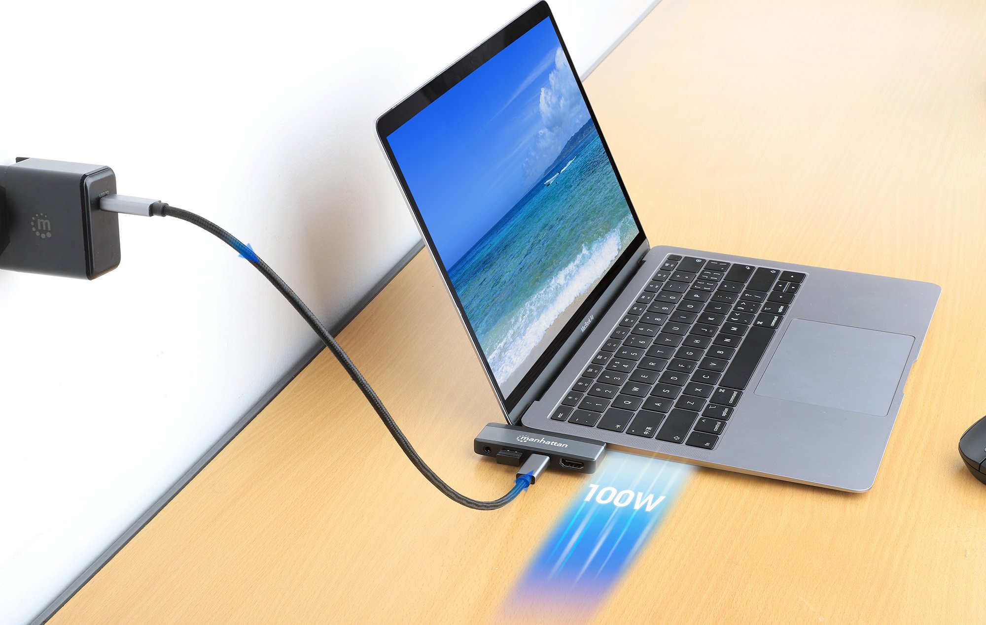 Docking Station da Viaggio USB-C™ PD a HDMI 4 in 1 MANHATTAN - immagine 9
