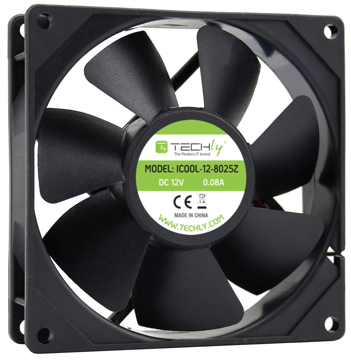 Ventola per PC 80x80x25 12V TECHLY