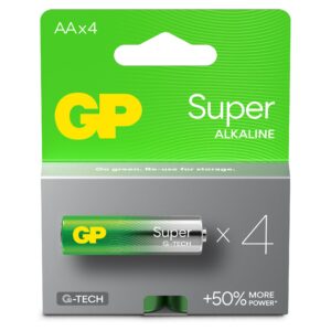 Confezione 4 Batterie GP Super Alcaline Stilo AA 15A/LR6 GP BATTERIES