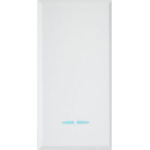 WHITEK S44 Deviatore Tasto con Gemma 1P 16AX Illuminabile 1 Modulo Bianco Opaco AVE