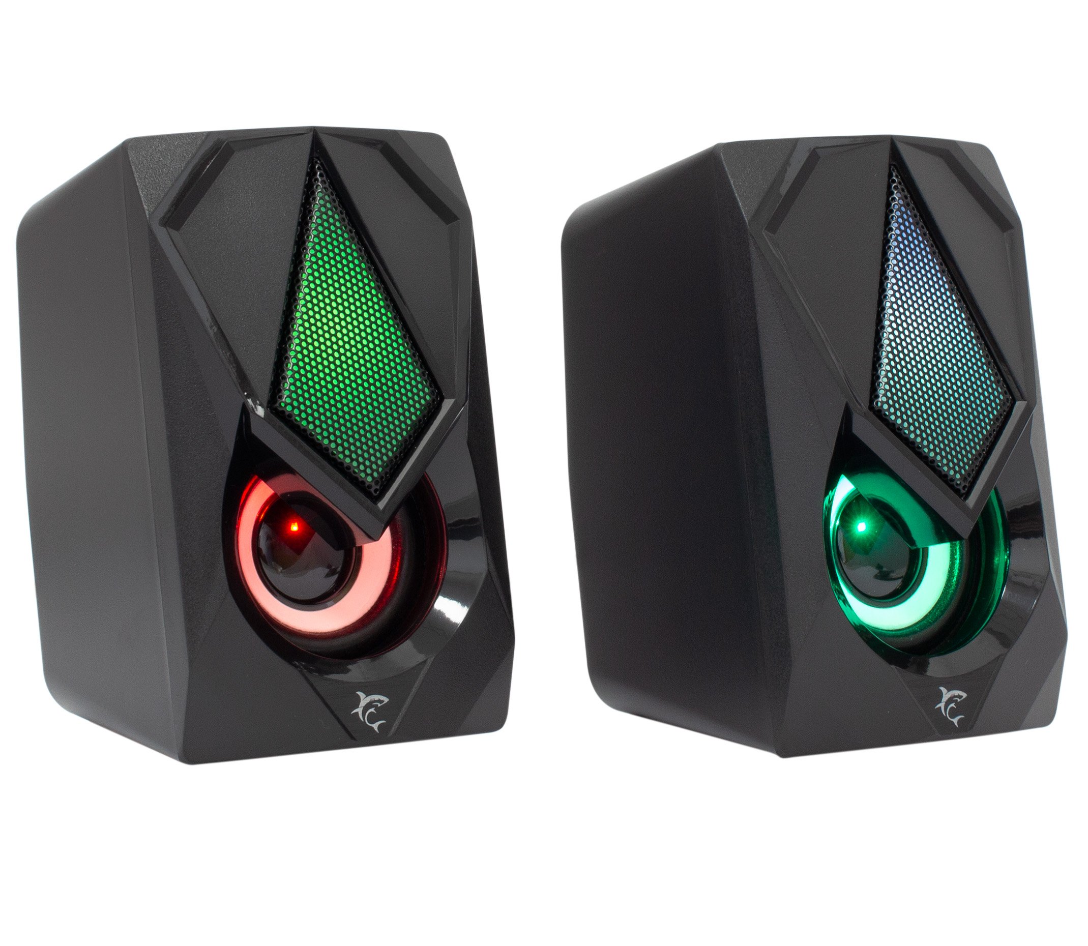 Set Altoparlanti Gaming Speakers USB RGB WHITE SHARK