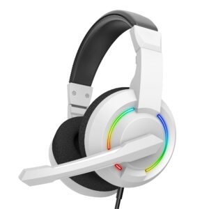 Cuffie Gaming con Microfono e Illuminazione RGB, BGH-021 HYDRA Bianco BARACUDA