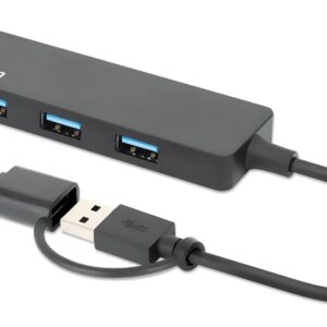 Hub USB 3.2 Gen1 4 Porte Combo USB-A e USB-C&trade; MANHATTAN
