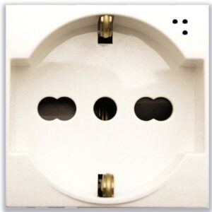 Domus S44 Presa Schuko Bipasso 2P+T 10/16A 250V Bianco Lucido, 441090/15TS AVE