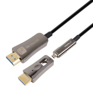 Cavo HDMI&trade; A/A Micro HDMI&trade; Active Optical Cable in Fibra Ottica 8K 10m TECHLY