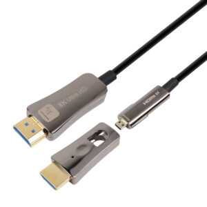 Cavo HDMI&trade; A/A Micro HDMI&trade; Active Optical Cable in Fibra Ottica 8K 15m TECHLY