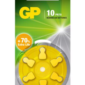 Batterie a Bottone per Apparecchi Acustici ZA 10/PR70 6pz GP BATTERIES