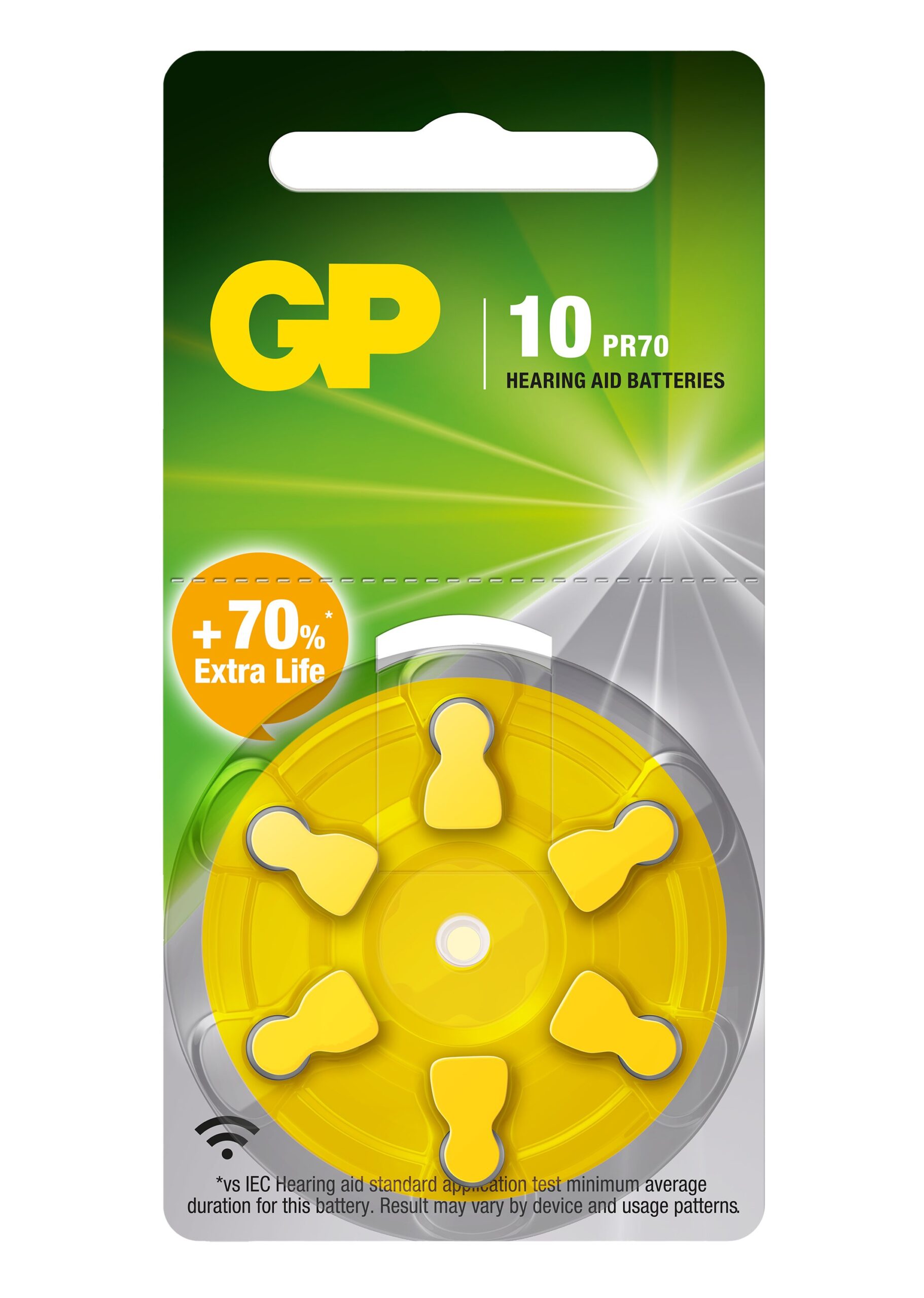 Batterie a Bottone per Apparecchi Acustici ZA 10/PR70 6pz GP BATTERIES