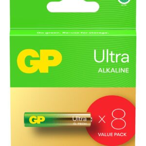 Confezione 8 Batterie GP Ultra Alcaline MiniStilo AAA 24AU/LR03 GP BATTERIES