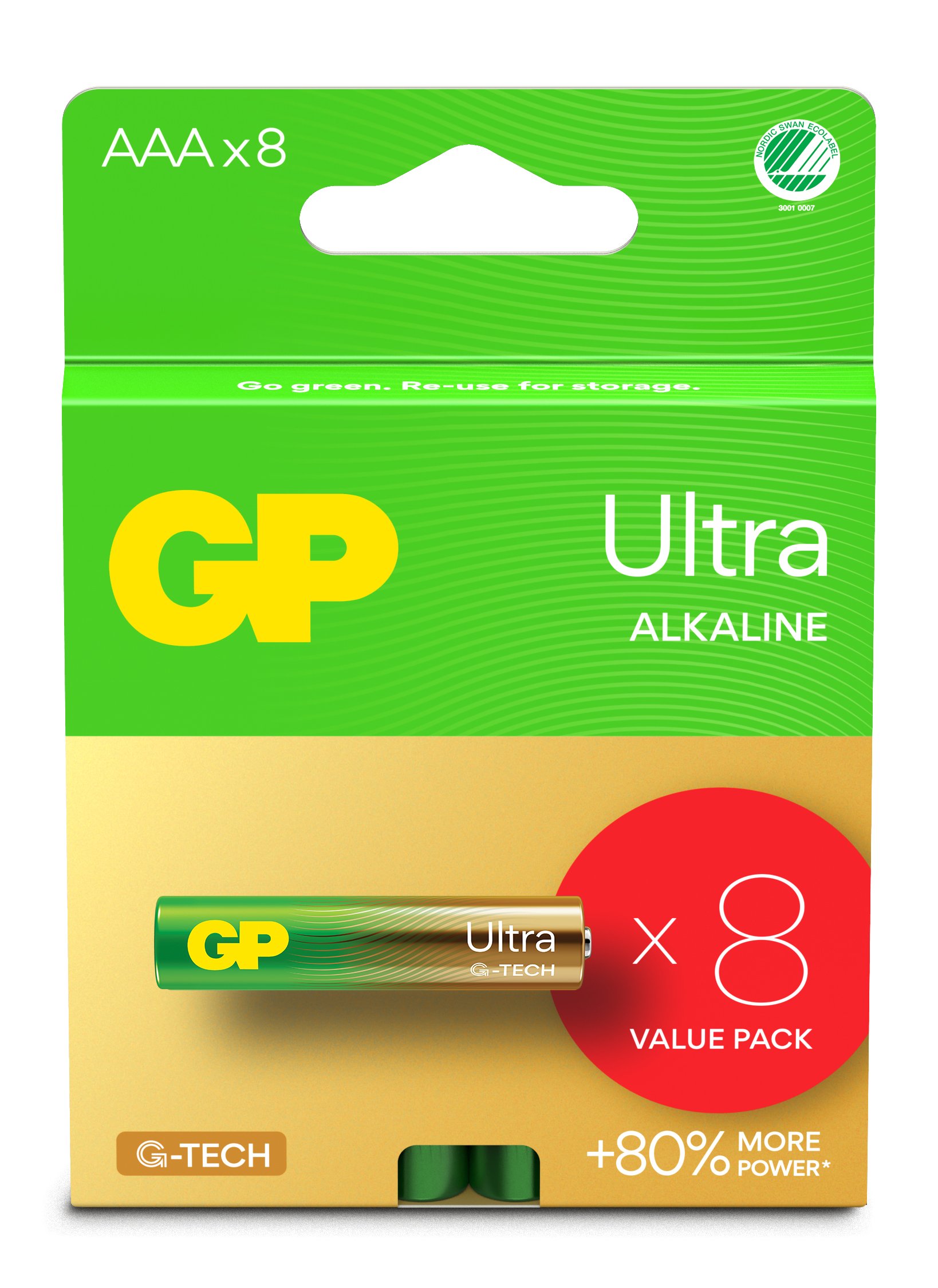 Confezione 8 Batterie GP Ultra Alcaline MiniStilo AAA 24AU/LR03 GP BATTERIES