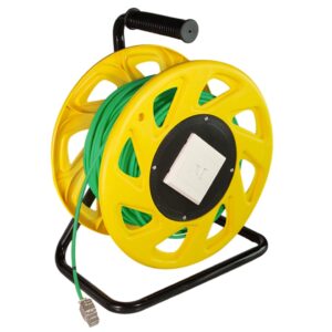 Cavo Patch Cat.7 Plug RJ45 S/FTP PUR con Avvolgicavo 60m Verde LOGILINK